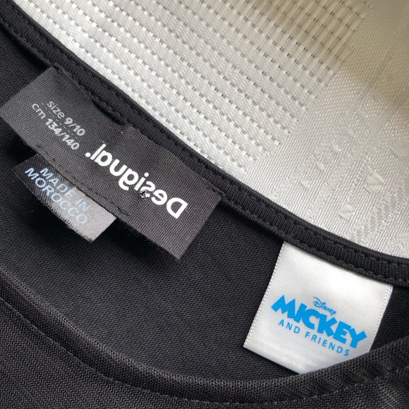 Desigual Disney Mickey Mouse Black Mesh Short Dress Print Girls/Youth Size 9/10 - Picture 3 of 16